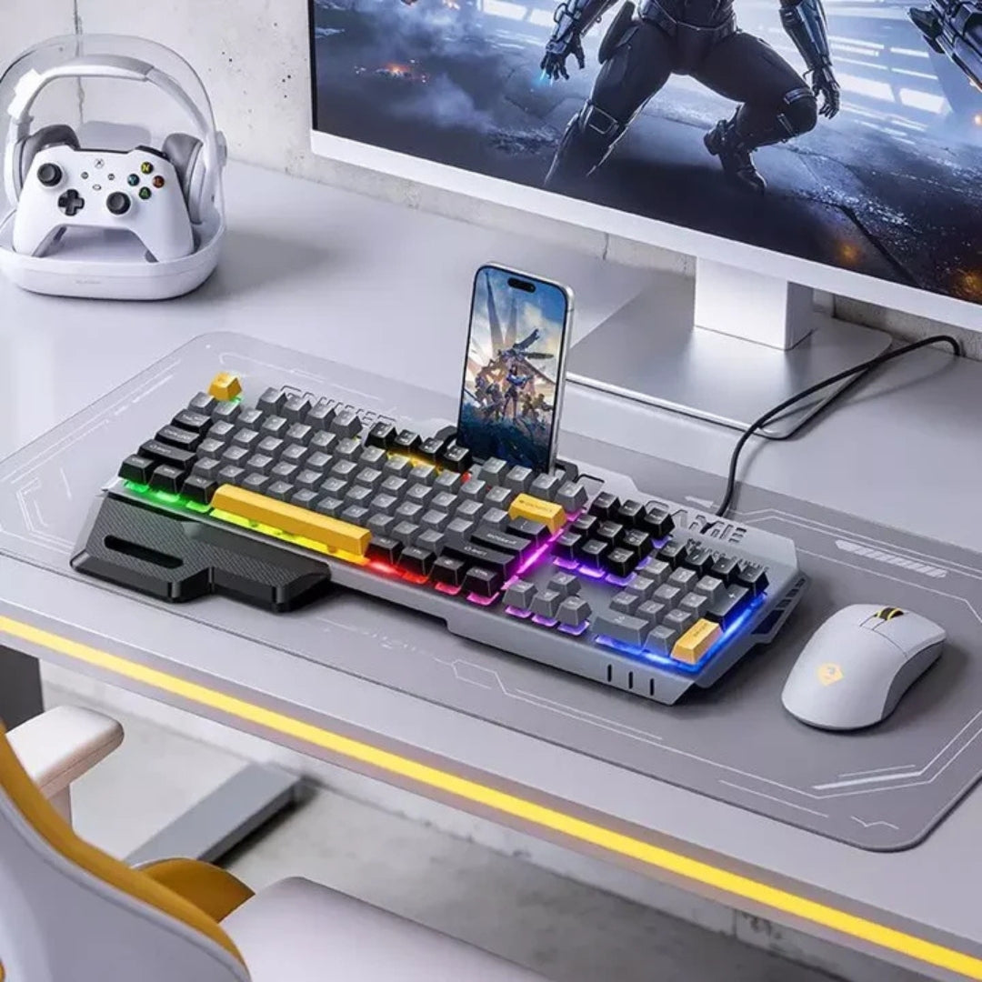 HOCO GM702 Vistoso Wired Gaming Keyboard with RGB Backlight & Wrist Rest