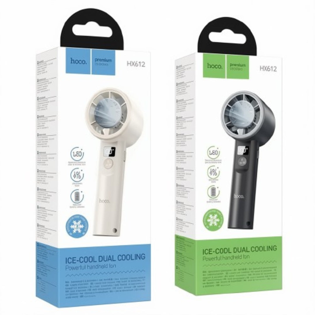 HOCO HX612 Ice Pack Portable Cooling Fan with 200 Airflow Levels & LED Display