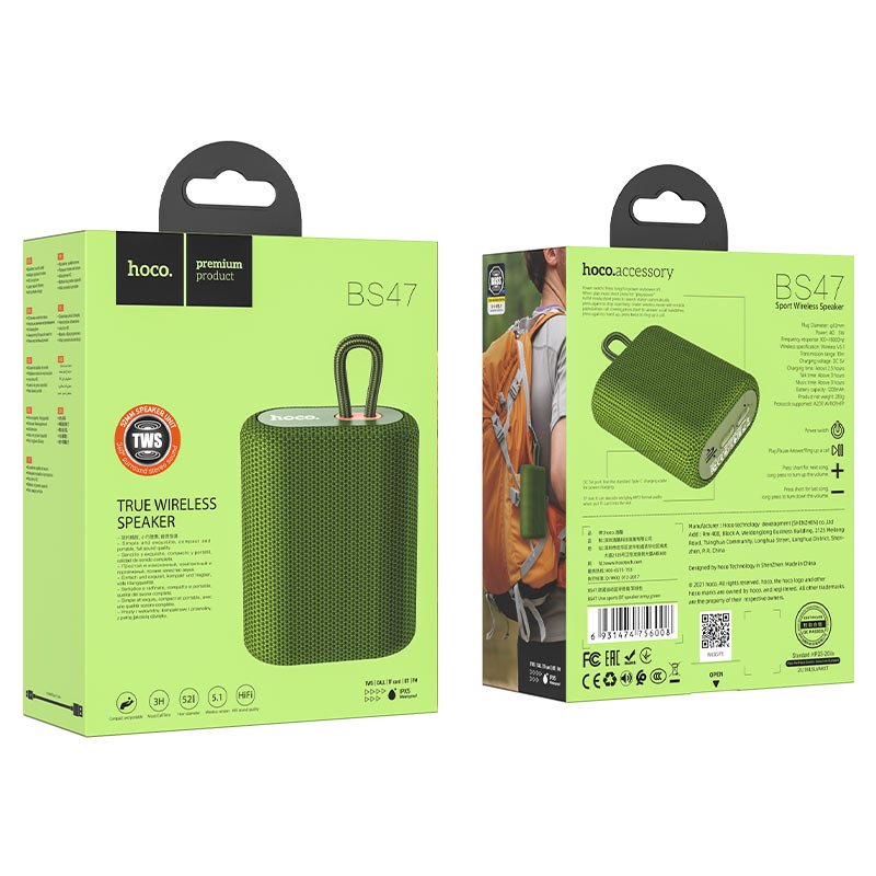 Hoco BS47 Uno sports BT speaker - Army green - Saif Al Najmi KwWireless SpeakersHocoSaif Al Najmi KwBS47-ARMHoco BS47 Uno sports BT speaker - Army green - Saif Al Najmi Kw