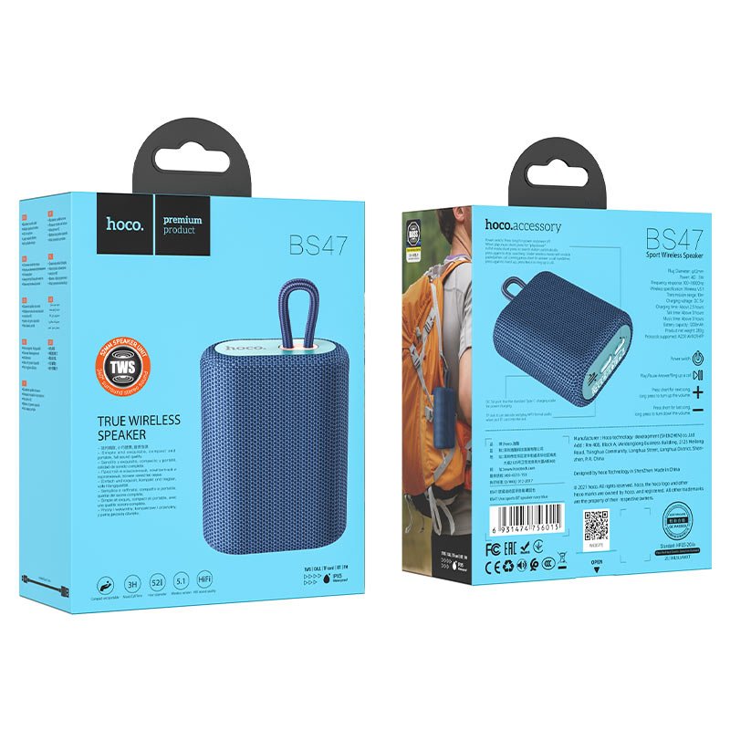 Hoco BS47 Uno sports BT speaker - Navy blue - Saif Al Najmi KwWireless SpeakersHocoSaif Al Najmi KwBS47-NAVHoco BS47 Uno sports BT speaker - Navy blue - Saif Al Najmi Kw