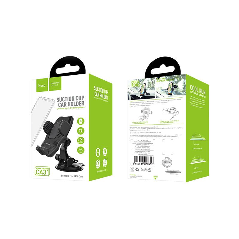 HOCO CA31 Cool Run Car Holder – Suction Mount Phone Stand - Saif Al Najmi KwPhone HolderHocoSaif Al Najmi KwHOCO CA31 Cool Run Car Holder – Suction Mount Phone Stand
