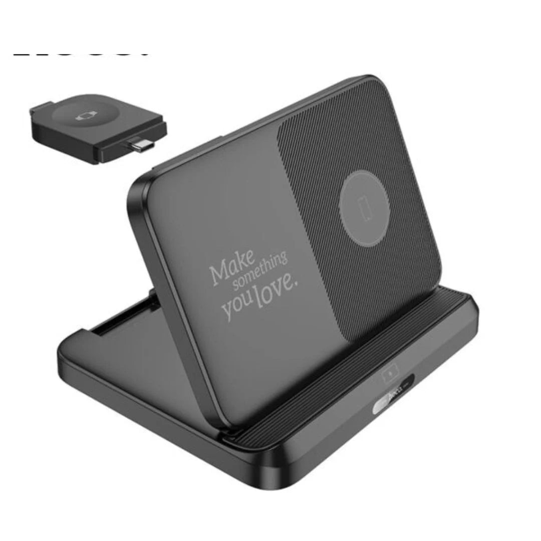 Hoco CQ7 wireless charging desktop stand 15W output,charging for phone, headset and smartwatch - Saif Al Najmi KwWireless ChargersSaif Al Najmi KwSaif Al Najmi KwBlackHoco CQ7 wireless charging desktop stand 15W output,charging for phone, headset and smartwatch