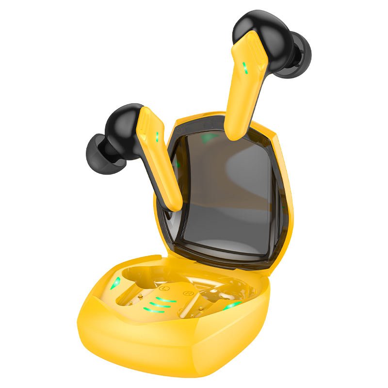 Hoco EW28 Magic true wireless BT gaming headset - yellow - Saif Al Najmi KwEarpodshocoSaif Al Najmi KwEW28Hoco EW28 Magic true wireless BT gaming headset - yellow - Saif Al Najmi Kw