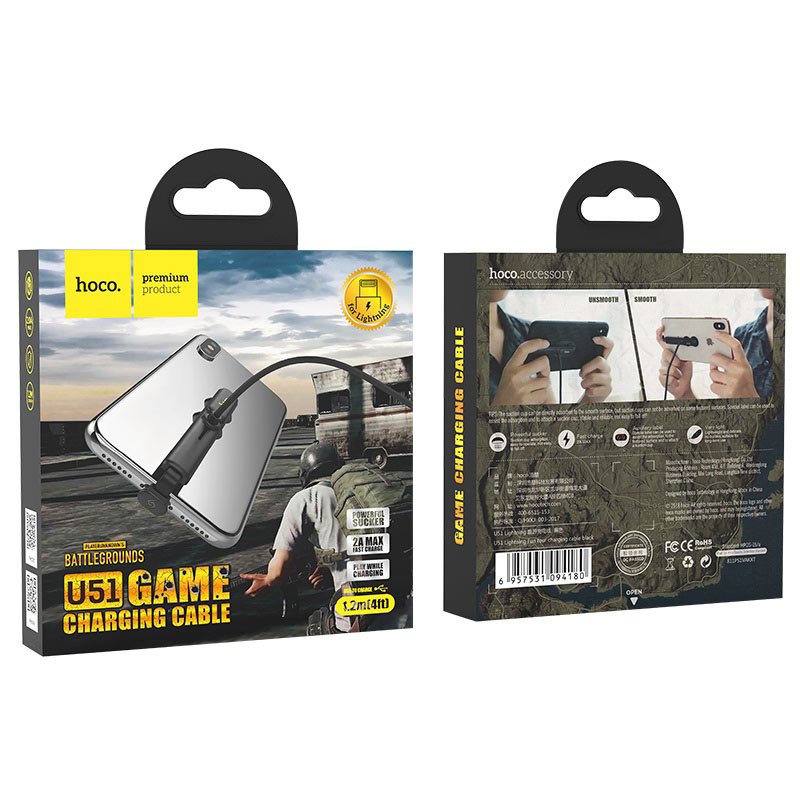 Hoco Game Charging Cable Lightning - Black - U51 - Saif Al Najmi KwData CablesHocoSaif Al Najmi KwHOCO U51127676Hoco Game Charging Cable Lightning - Black - U51 - Saif Al Najmi Kw