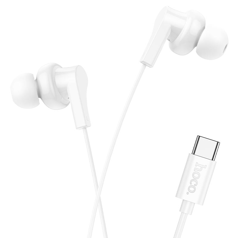 M114 Type-C Jia universal earphones with microphone - white - Saif Al Najmi Kw