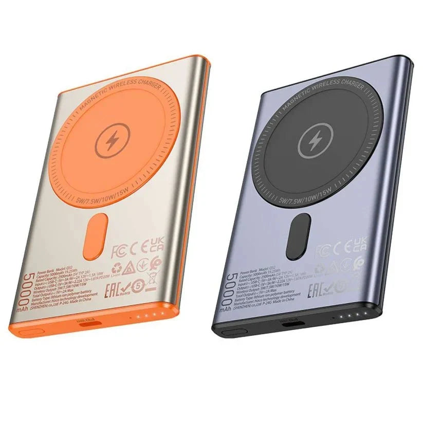 Hoco PD20W Wireless Magnetic 5000mAh Power Bank Q32 - Fast Wireless Charging - Saif Al Najmi KwWireless Power BanksHocoSaif Al Najmi KwQ32OrangeHoco PD20W Wireless Magnetic 5000mAh Power Bank Q32 - Fast Wireless Charging - Saif Al Najmi Kw