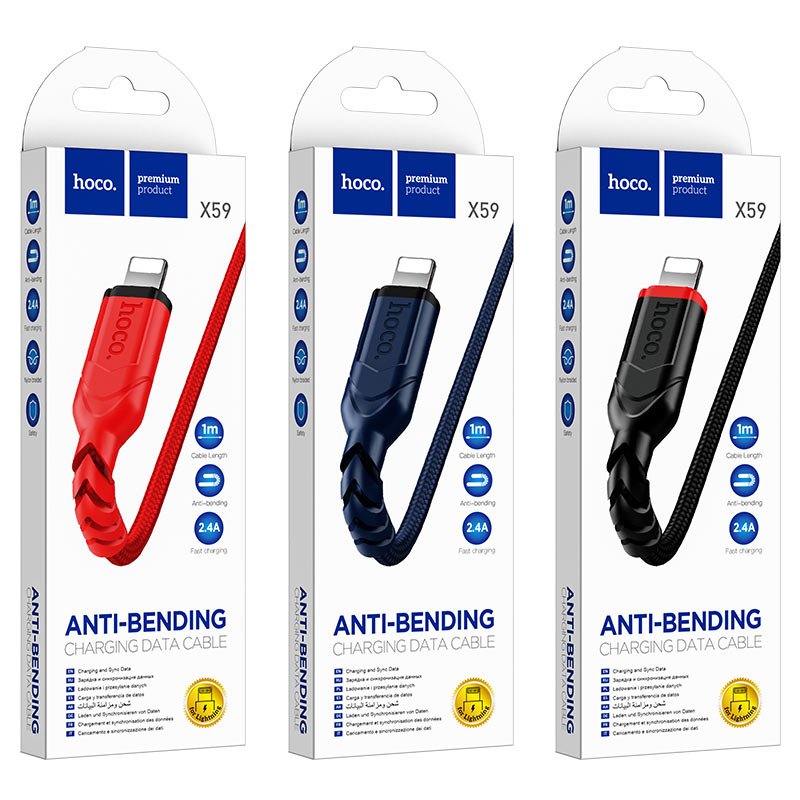 Hoco X59 Victory charging data cable for iP (L=1m) - Saif Al Najmi KwData CablesHocoSaif Al Najmi KwHoco-8862RedHoco X59 Victory charging data cable for iP (L=1m) - Saif Al Najmi Kw