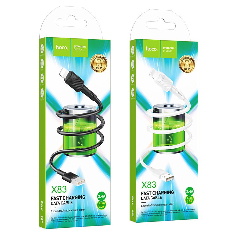 Hoco X83 iP Victory charging data cable (L=1m) - Saif Al Najmi KwData CablesHocoSaif Al Najmi KwHoco22397WhiteHoco X83 iP Victory charging data cable (L=1m) - Saif Al Najmi Kw