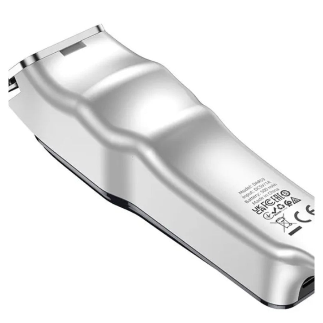 HOCO DAR59 Rechargeable Hair Clipper 7000 RPM for Hair, Beard & Body – Silver