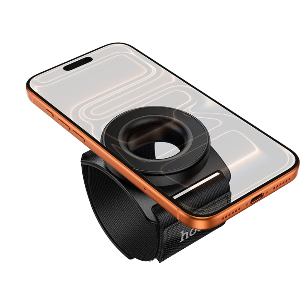 HOCO GT20 Magnetic Wrist & Armband Phone Holder with 360° Rotation – Black