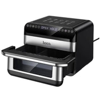 HOCO HJD81A 12L 2800W Smart Wi-Fi Air Fryer with Dual-Zone Cooking & Color Touch Screen – Black