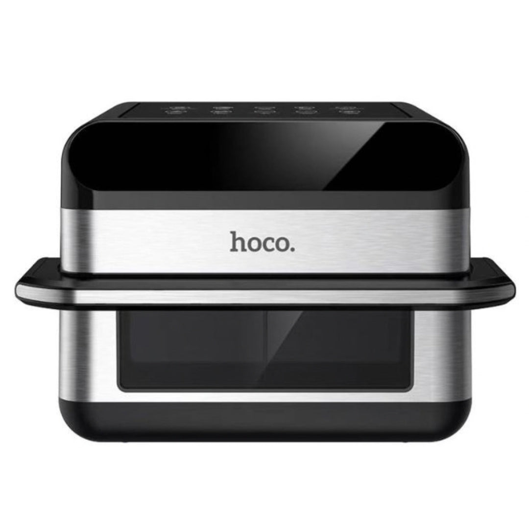 HOCO HJD81A 12L 2800W Smart Wi-Fi Air Fryer with Dual-Zone Cooking & Color Touch Screen – Black