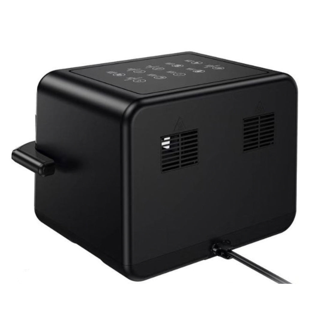 HOCO HJD81A 12L 2800W Smart Wi-Fi Air Fryer with Dual-Zone Cooking & Color Touch Screen – Black