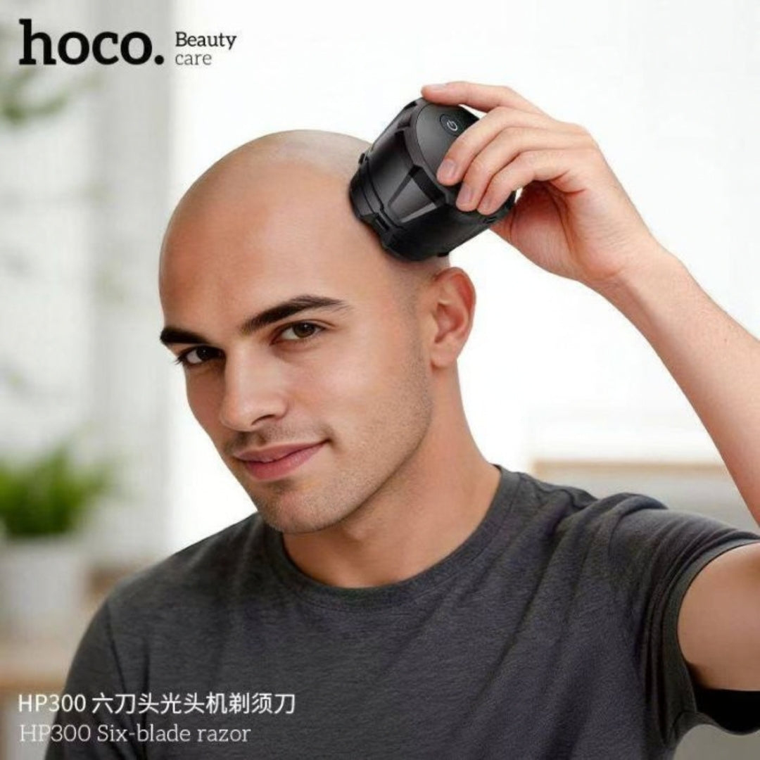 HOCO HP300 Six-Blade Rechargeable Electric Razor with LED Display