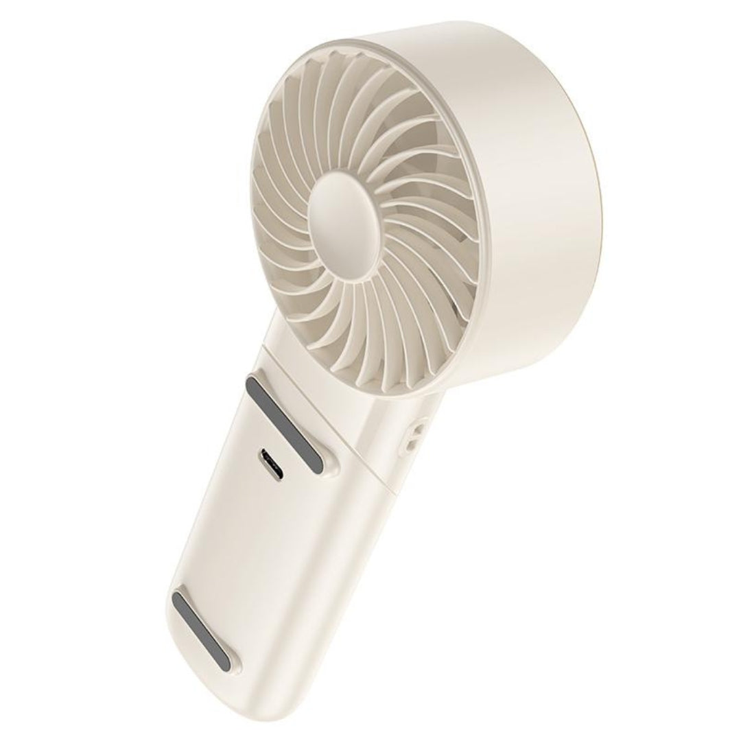 HOCO HX605 Ice Pack Series Foldable Semiconductor Cooling Fan with Digital Display – Beige