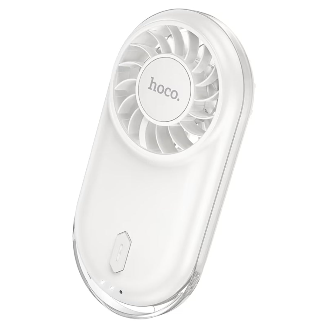 HOCO HX611 Ultra-Thin Pocket Portable Fan with 3 Airflow Levels – White