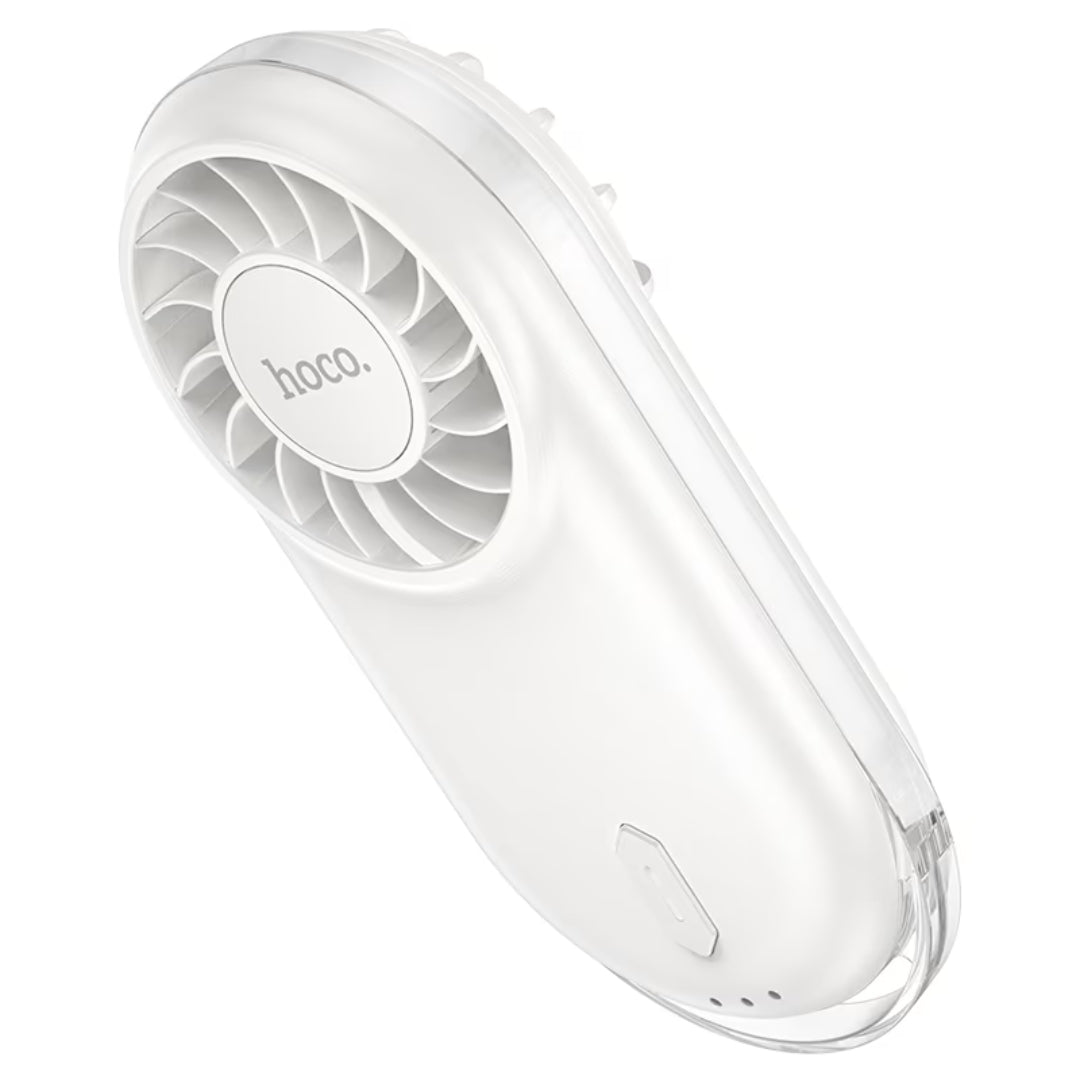 HOCO HX611 Ultra-Thin Pocket Portable Fan with 3 Airflow Levels – White