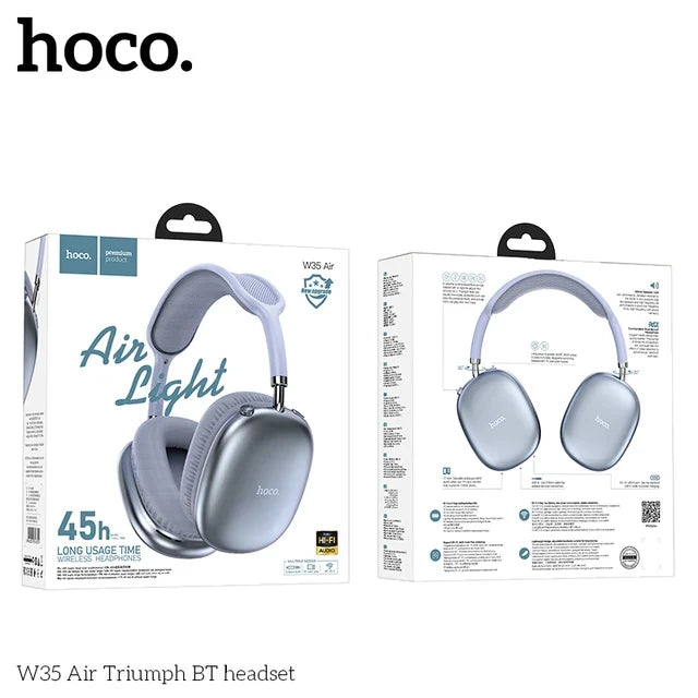 Hoco W35 Air Triumph BT headset - blue - Saif Al Najmi Kw