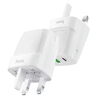 C85B Bright dual port PD20W+QC3.0 charger(UK) - White - Saif Al Najmi KwChargersHocoSaif Al Najmi KwHOCO C85B129675C85B Bright dual port PD20W+QC3.0 charger(UK) - White - Saif Al Najmi Kw