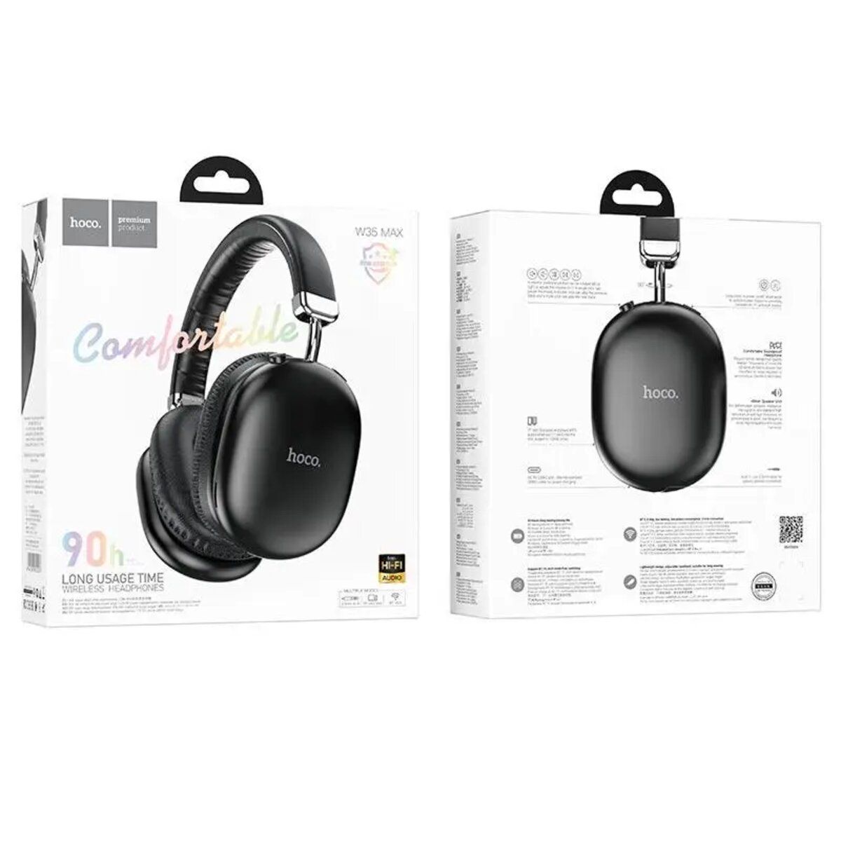 Hoco W35 Max Joy BT headphones - black - Saif Al Najmi Kw