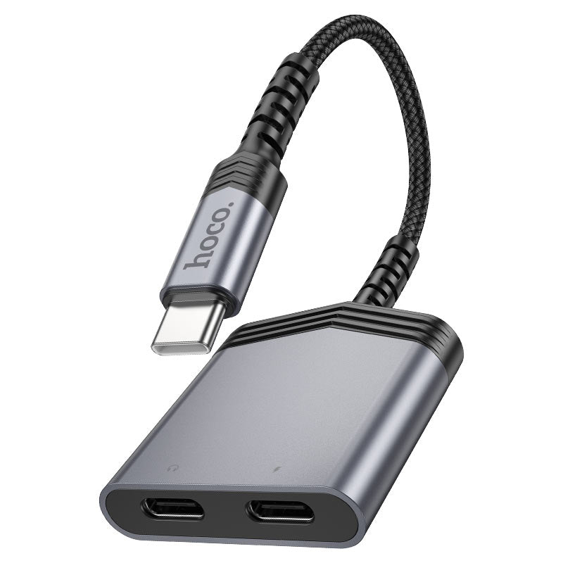 Hoco Adapter Type - C to 2 × Type - C “LS40” audio converter - Saif Al Najmi KwSaif Al Najmi KwSaif Al Najmi KwHoco Adapter Type - C to 2 × Type - C “LS40” audio converter