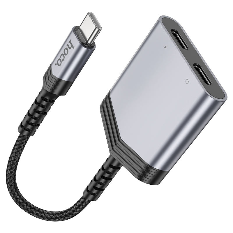 Hoco Adapter Type - C to 2 × Type - C “LS40” audio converter - Saif Al Najmi KwSaif Al Najmi KwSaif Al Najmi KwHoco Adapter Type - C to 2 × Type - C “LS40” audio converter