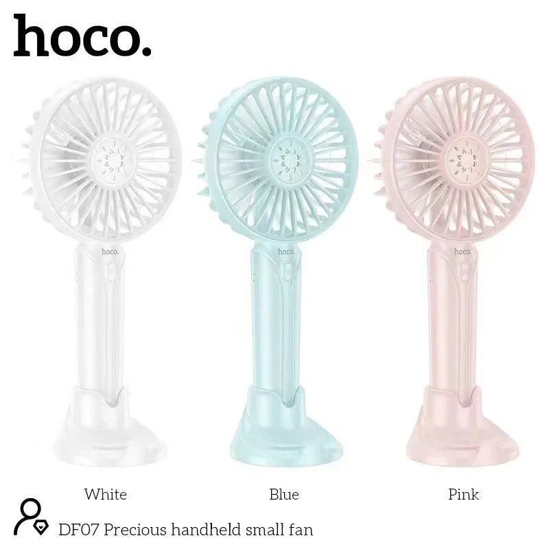 HOCO DF07 Mini Handheld Fan 1200 mAh Battery with Phone Holder - Saif Al Najmi KwFansHocoSaif Al Najmi KwDF07-white132943WhiteHOCO DF07 Mini Handheld Fan 1200 mAh Battery with Phone Holder