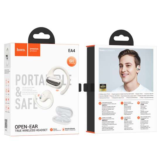 Hoco EA4 Cloud open true wireless sleep BT headset - milky white - Saif Al Najmi KwEarpodshocoSaif Al Najmi KwEA4Hoco EA4 Cloud open true wireless sleep BT headset - milky white - Saif Al Najmi Kw