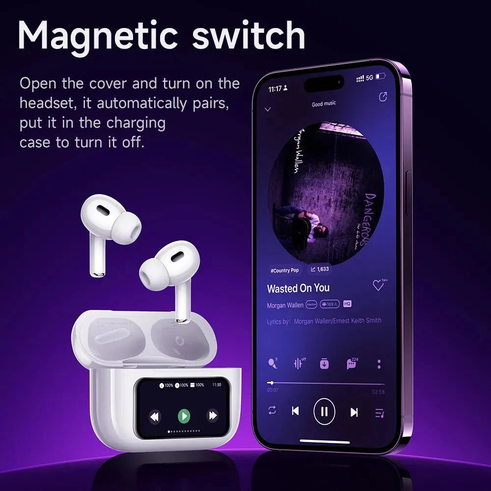 Hoco EW72 Soar true wireless ANC Noise Reduction touch screen BT headset - white - Saif Al Najmi KwEarpodshocoSaif Al Najmi KwEW72Hoco EW72 Soar true wireless ANC Noise Reduction touch screen BT headset - white - Saif Al Najmi Kw