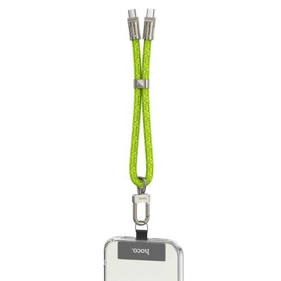 Hoco GH5 Adjustable Messenger Lanyard with typec to typec Cable - Saif Al Najmi KwData CableshocoSaif Al Najmi KwGreenHoco GH5 Adjustable Messenger Lanyard with typec to typec Cable
