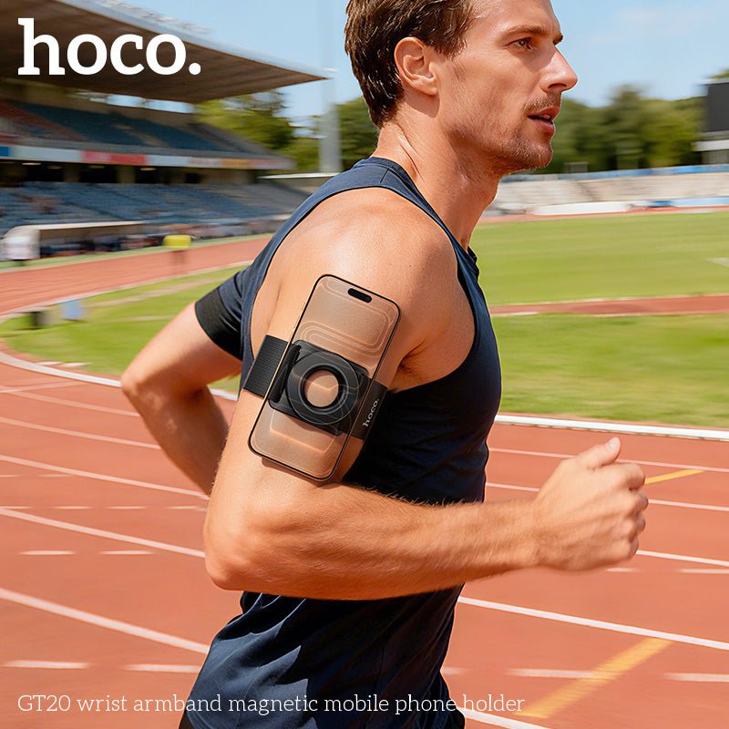 HOCO GT20 Magnetic Wrist Phone Holder Adjustable Sports Armband - Saif Al Najmi KwPhone HolderHocoSaif Al Najmi KwHOCO GT20 Magnetic Wrist Phone Holder Adjustable Sports Armband