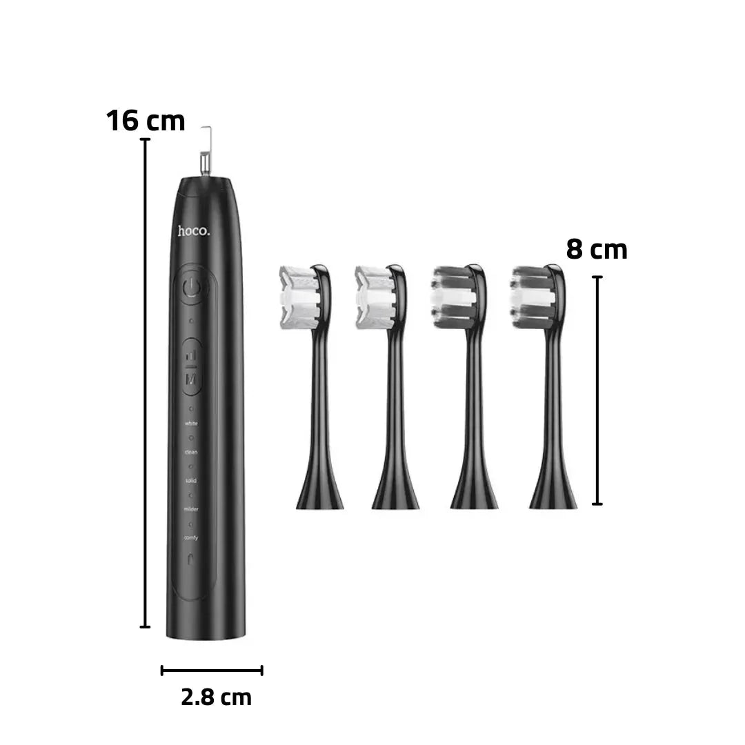 Hoco HP60 Rechargeable Electric Toothbrush – 4 Replacement Heads Included - Saif Al Najmi KwMens GroomingHocoSaif Al Najmi KwHoco HP60 Rechargeable Electric Toothbrush – 4 Replacement Heads Included