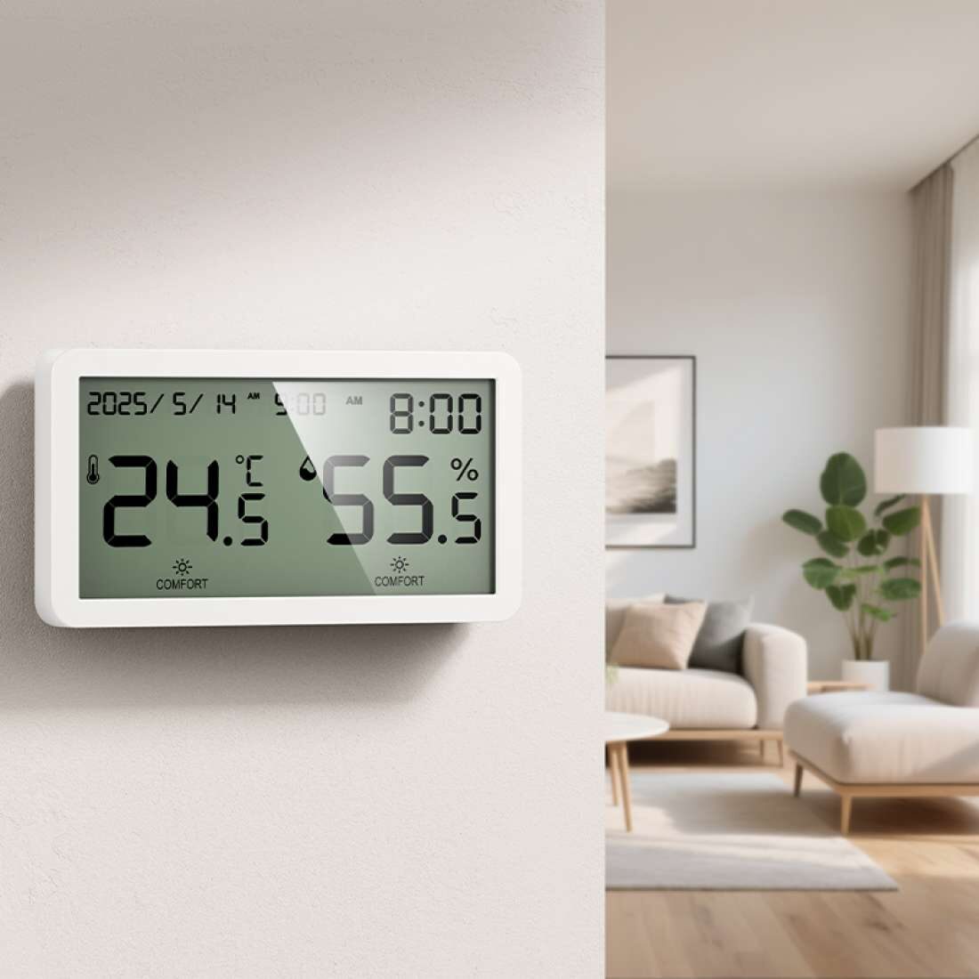 Hoco HX42 Thermometer & Hygrometer Alarm Clock – LED Indoor Display - Saif Al Najmi Kwgadgetshoco hx42, thermometer hygrometer, indoor monitor, alarm clock, digital display, led clock, temperature humidity meter, home gadgets, kuwait tech accessories, 2025 devicesSaif Al Najmi KwHoco HX42 Thermometer & Hygrometer Alarm Clock – LED Indoor Display