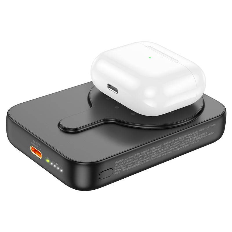 Hoco J117A "Esteem" PD20W Wireless Magnetic Power Bank 10000mAh - Black - Saif Al Najmi Kw