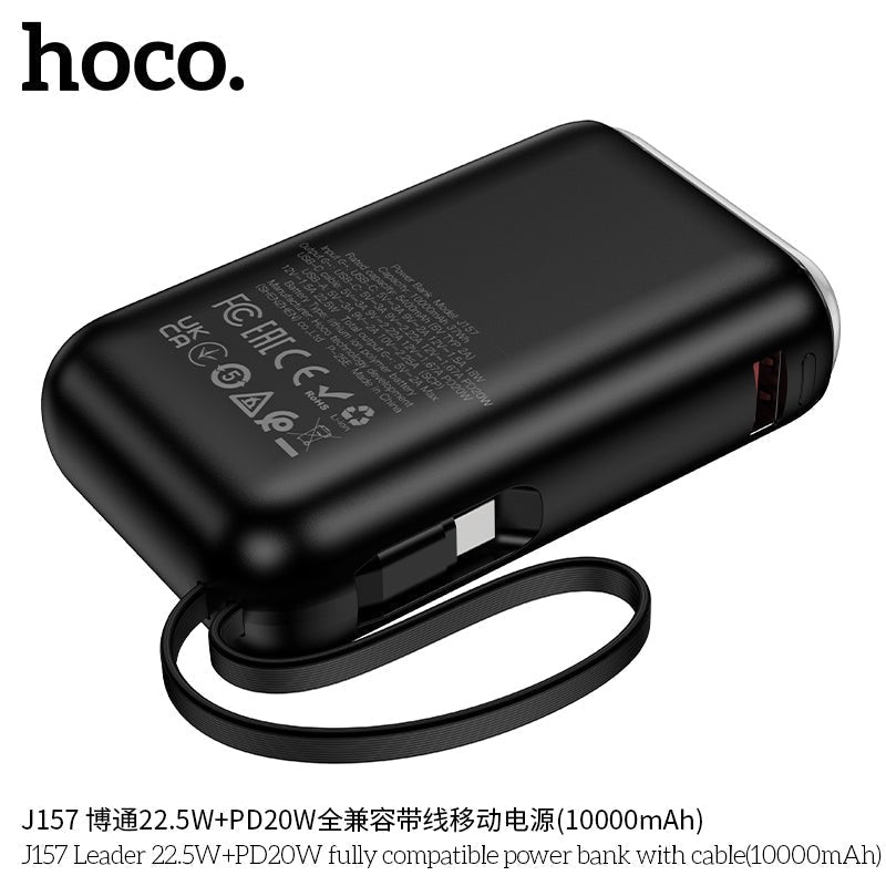 Hoco J157 Leader 22.5W + PD20W Power Bank – 10,000 mAh Fast Charger - Saif Al Najmi KwPower BanksHocoSaif Al Najmi KwWhiteHoco J157 Leader 22.5W + PD20W Power Bank – 10,000 mAh Fast Charger