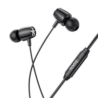 M88 Graceful universal earphones with mic - black - Saif Al Najmi Kw