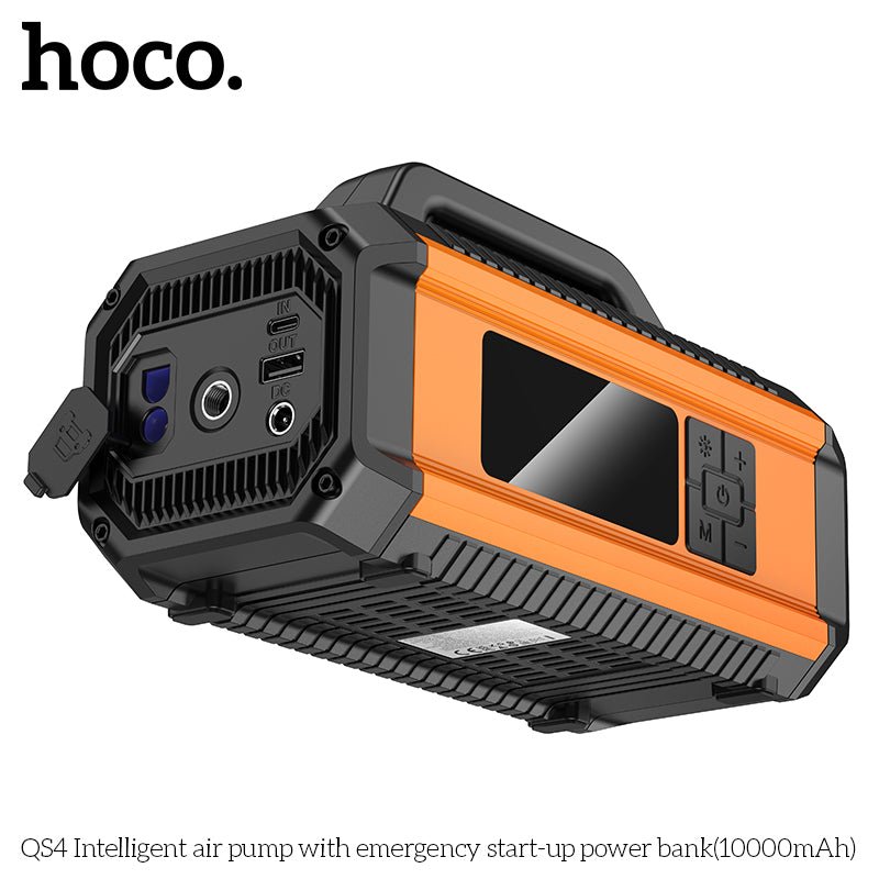 Hoco QS4 Air Pump with Emergency Start Power Bank 10000mAh - Multi - Function Portable Power - Saif Al Najmi KwCar Jump StarterHocoSaif Al Najmi KwHoco QS4 Air Pump with Emergency Start Power Bank 10000mAh - Multi - Function Portable Power - Saif Al Najmi Kw