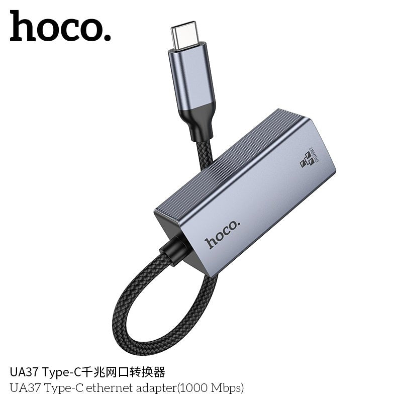 Hoco UA37 1000 Mbps Type - C to RJ45 Ethernet Adapter - Saif Al Najmi KwSaif Al Najmi KwSaif Al Najmi Kwua37-typecHoco UA37 1000 Mbps Type - C to RJ45 Ethernet Adapter