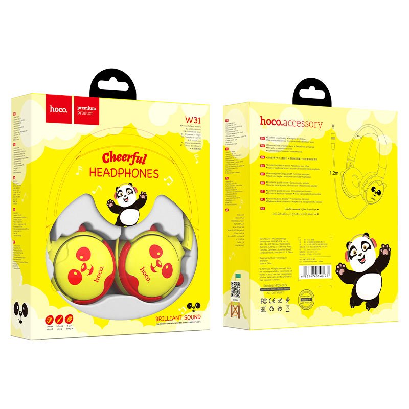 Hoco W31 Children’s Headphones – Safe Sound for Kids - Saif Al Najmi KwHeadphonesHocoSaif Al Najmi KwYellowHoco W31 Children’s Headphones – Safe Sound for Kids