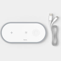 Hoco Wireless charger “CW24 Handsome” 3 - in - 1 tabletop charging dock 10w - Saif Al Najmi KwSaif Al Najmi KwSaif Al Najmi KwHoco Wireless charger “CW24 Handsome” 3 - in - 1 tabletop charging dock 10w