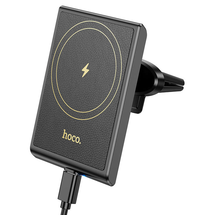 HW19 Precious magnetic wireless fast charging car holder(air outlet) - Black - Saif Al Najmi KwMobile StandsHocoSaif Al Najmi KwHW19132620HW19 Precious magnetic wireless fast charging car holder(air outlet) - Black - Saif Al Najmi Kw